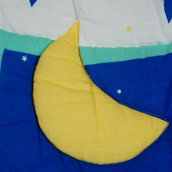 Disney Winnie The Pooh Piglet Baby Crib Blanket 32x42 Night Stars Vintage 90s - Picture 2 of 9